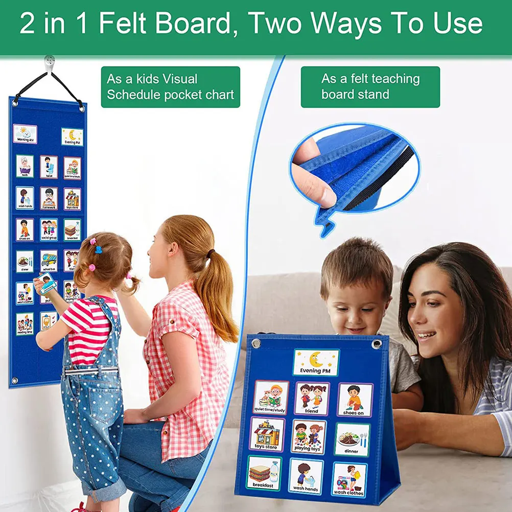 

1 Set Calendar For Hanging Visual Chore Chart Schedule Planning Behavior Daily Routine Board Morning Bedtime Home