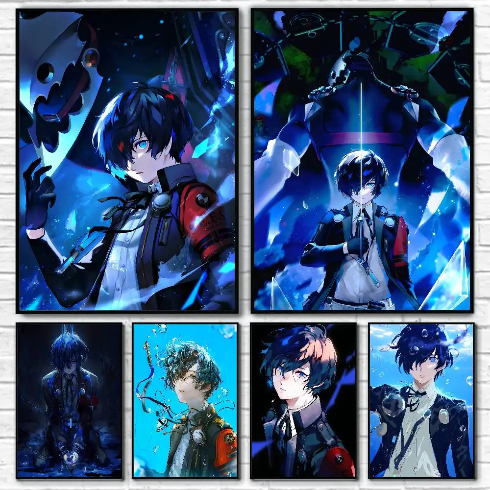 Game Characters P3 Y-Yuuki M-Makoto Posters HD Print Vintage Wall Art Decor for Home Study Room