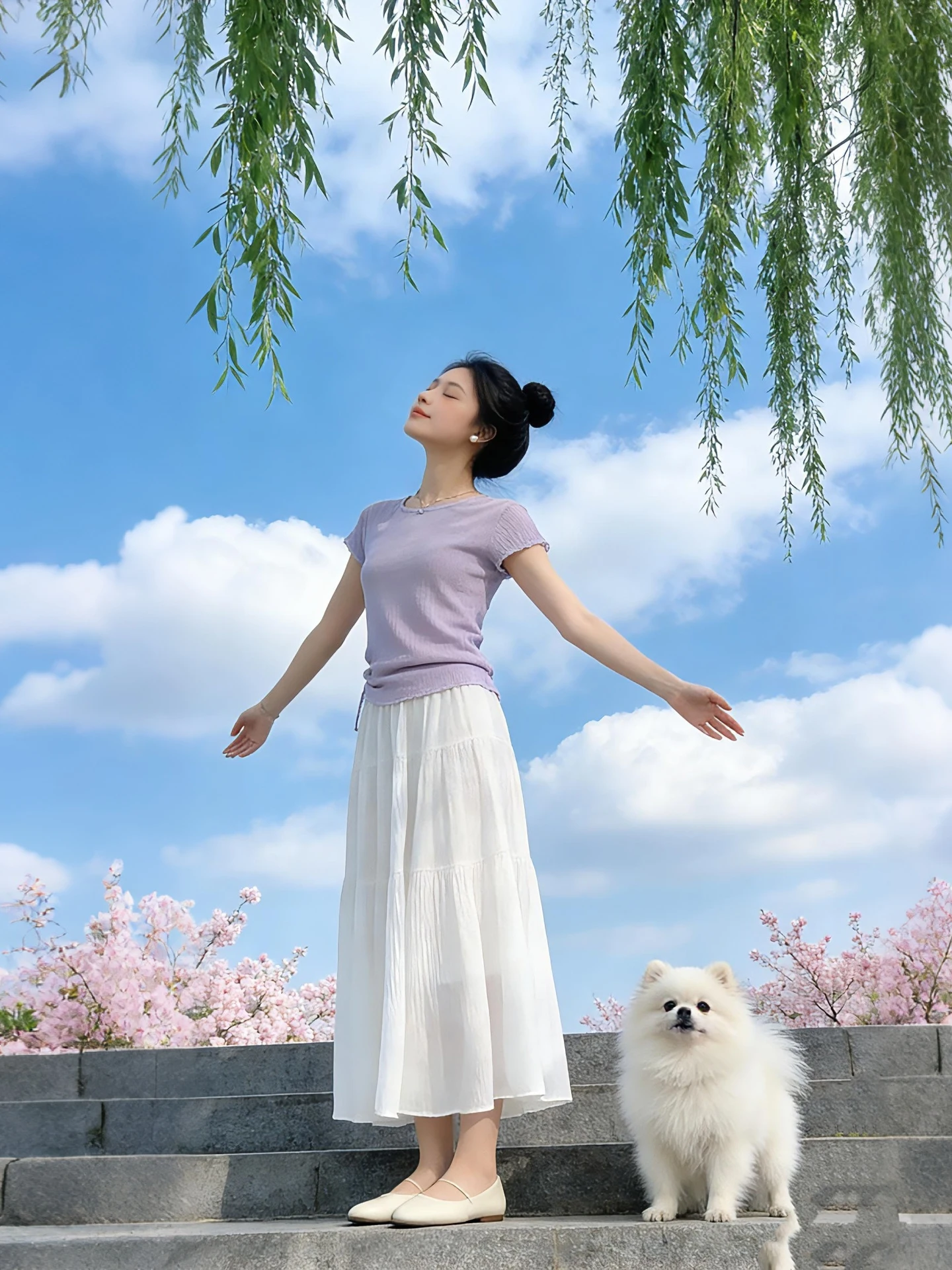 

Stylish Short Sleeve T-Shirt And Skirt Set for Women Beautiful Unique Anti-Aging Summer New Arrival Embossed Half-length Skirt