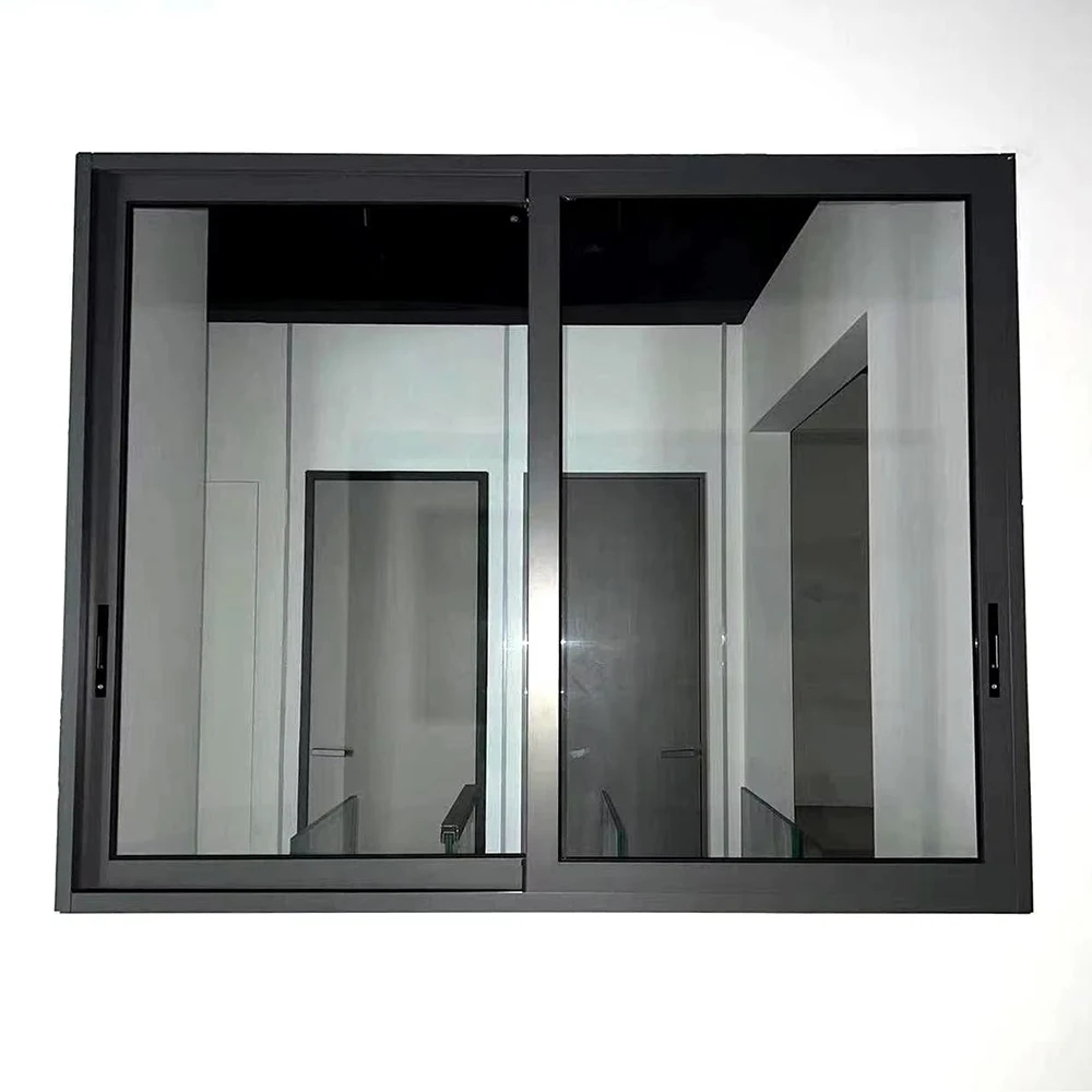 Sixinalu Sliding Window 2.2x1m 76mm 2mm Glass Aluminum Profile Construction Building Material Custom House Room Home Decor