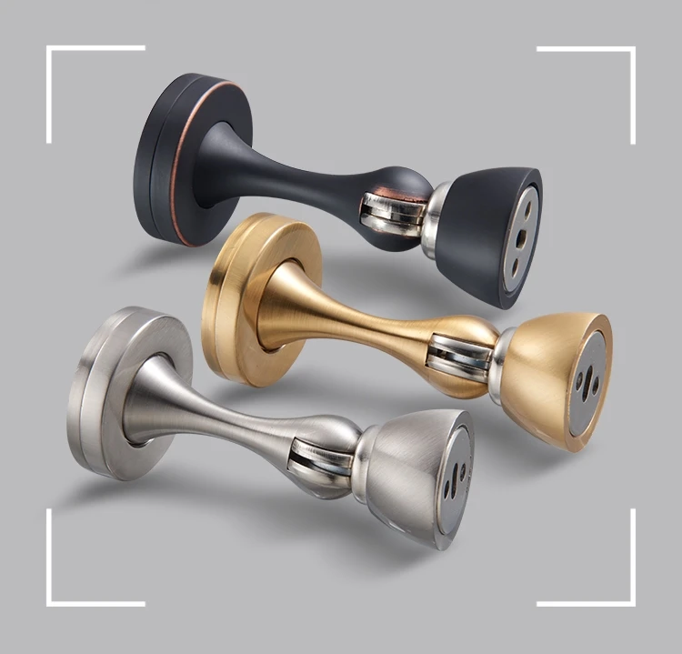 

Gold Black Nickel Guaranteed Zinc Alloy Magnetic Door Stopper Catch Wall Floor Mounted Door Catch Holder Stop