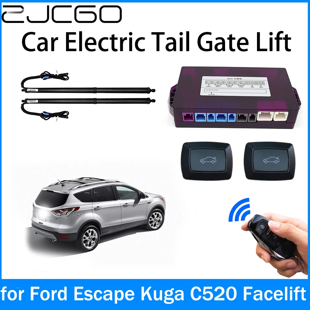 Zjcgo Auto Power Kofferbak Elektrische Zuig Achterklep Intelligente Achterklep Lift Veerpoot Voor Ford Escape Kuga C520 Facelift 2017 2018