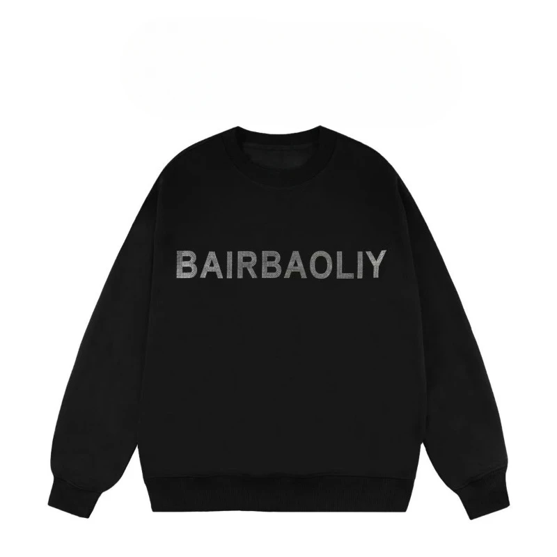 

BAIRBAOLIY Autumn Winter Fashionable Brand Round Neck Men Hoodies Loose CasualNew Trend Versatile Tops Sweatshirt Designer Women