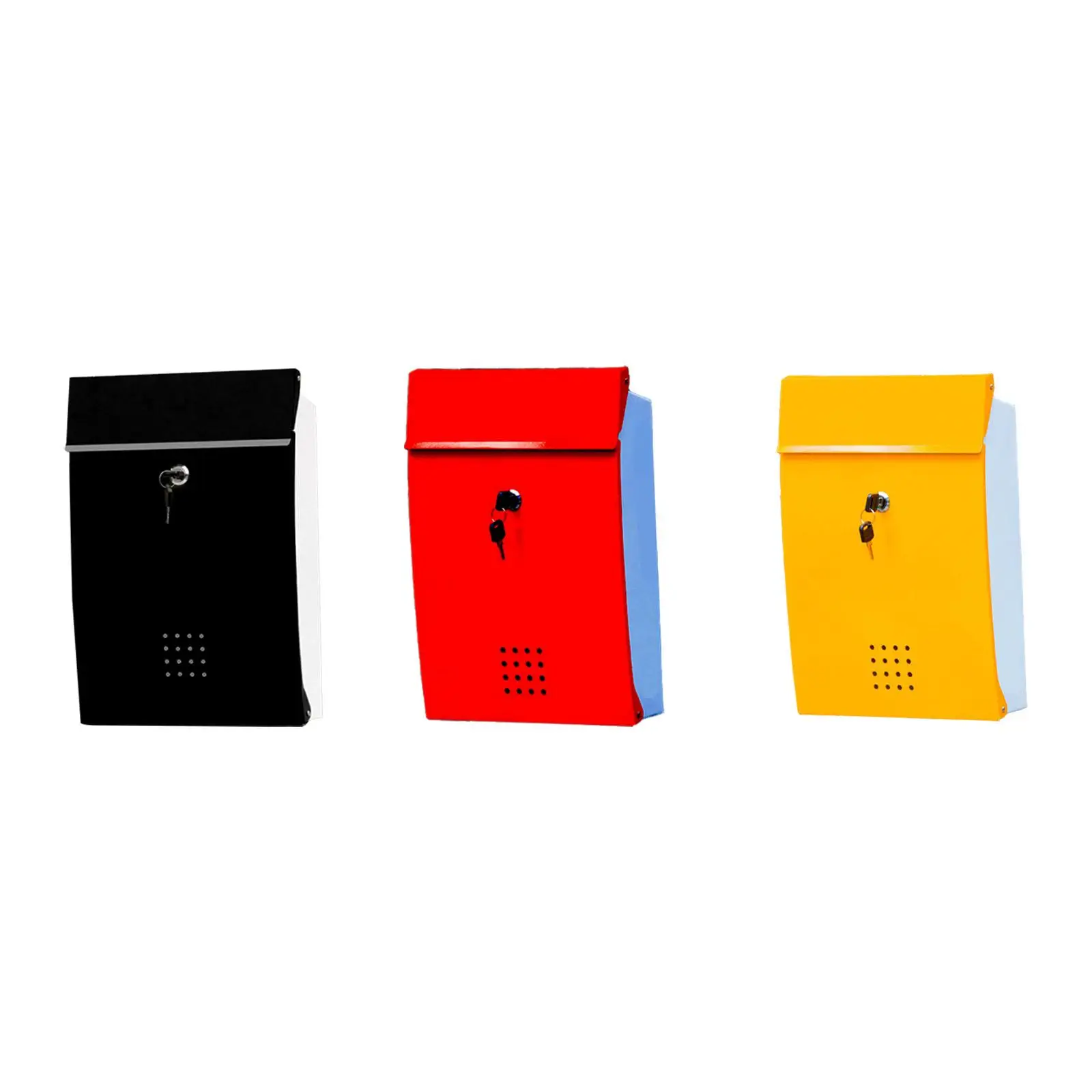 

Locking Mailbox Wall Mounted Key Drop Box Wall Mount Postbox