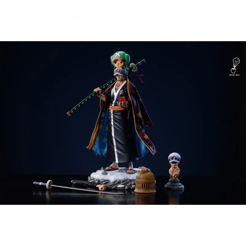 31Cm Żywica Gk Brain Hole Studio One Piece Trafalgar D Water Law Anime Figurka akcji Model Garage Kit Statuetka Lalka Zabawki Prezent