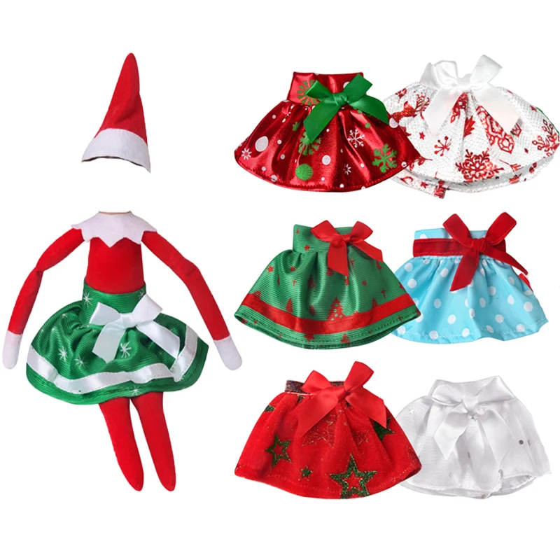 

Christmas Elf Doll Short Skirt Manual Dress Christma Gifts Toy Accessories Christmas Elf Doll Clothes Short Skirt Accessory
