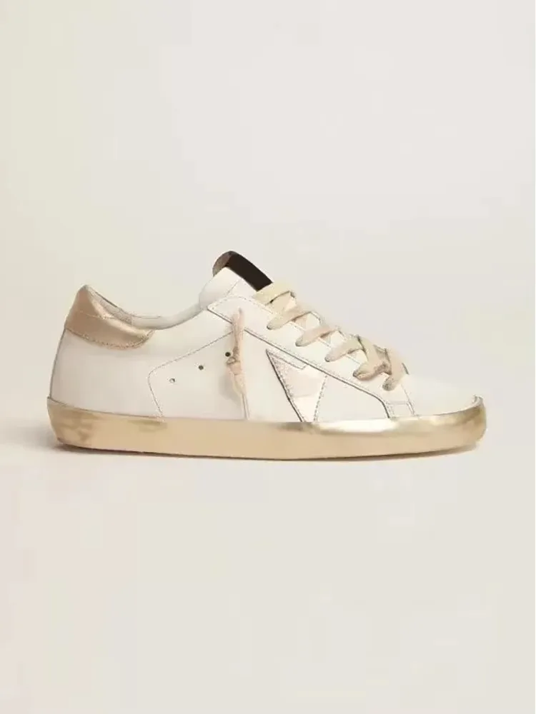 Sommerliche, hochwertige Schnürschuhe aus echtem Leder mit flachem Boden, runder Zehenpartie, atmungsaktivem Patchwork und rutschfester Sohle für Herren
