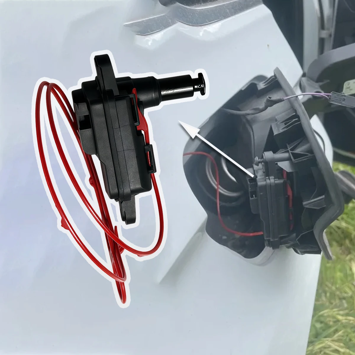 Car Fuel Door Lock Solenoid Motor 8V0862153A Waterproof Sealed Rust Proof Anti-Corrosion For VW Touran Touareg T-Cross Trendline