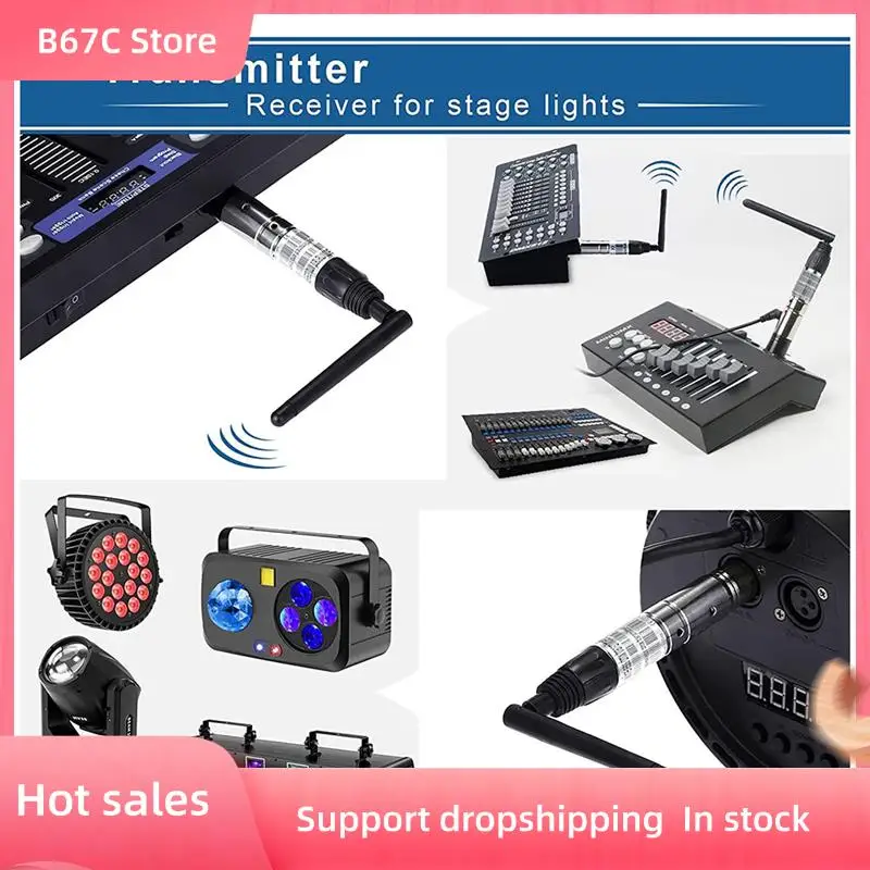 

B67C Беспроводной передатчик DMX512 Приемник DMX сценический светильник Беспроводная перезаряжаемая батарея 2,4G 16-часовой приемник