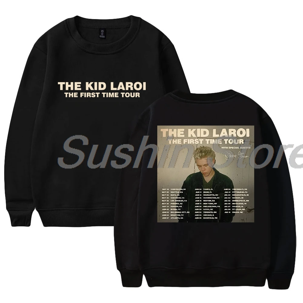 

The Kid Laroi The First Time Tour 2024 Merch Unisex Long Sleeve Streetwear Women Men Sweatshirt Hip Hop Clothes