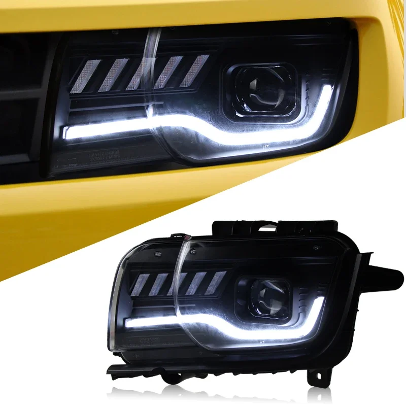 سيارة DRL LED مجموعات المصابيح الأمامية لشروليه كامارو 2008-2015 الضباب DRL الفرامل بدوره مصباح إشارة التوصيل والتشغيل