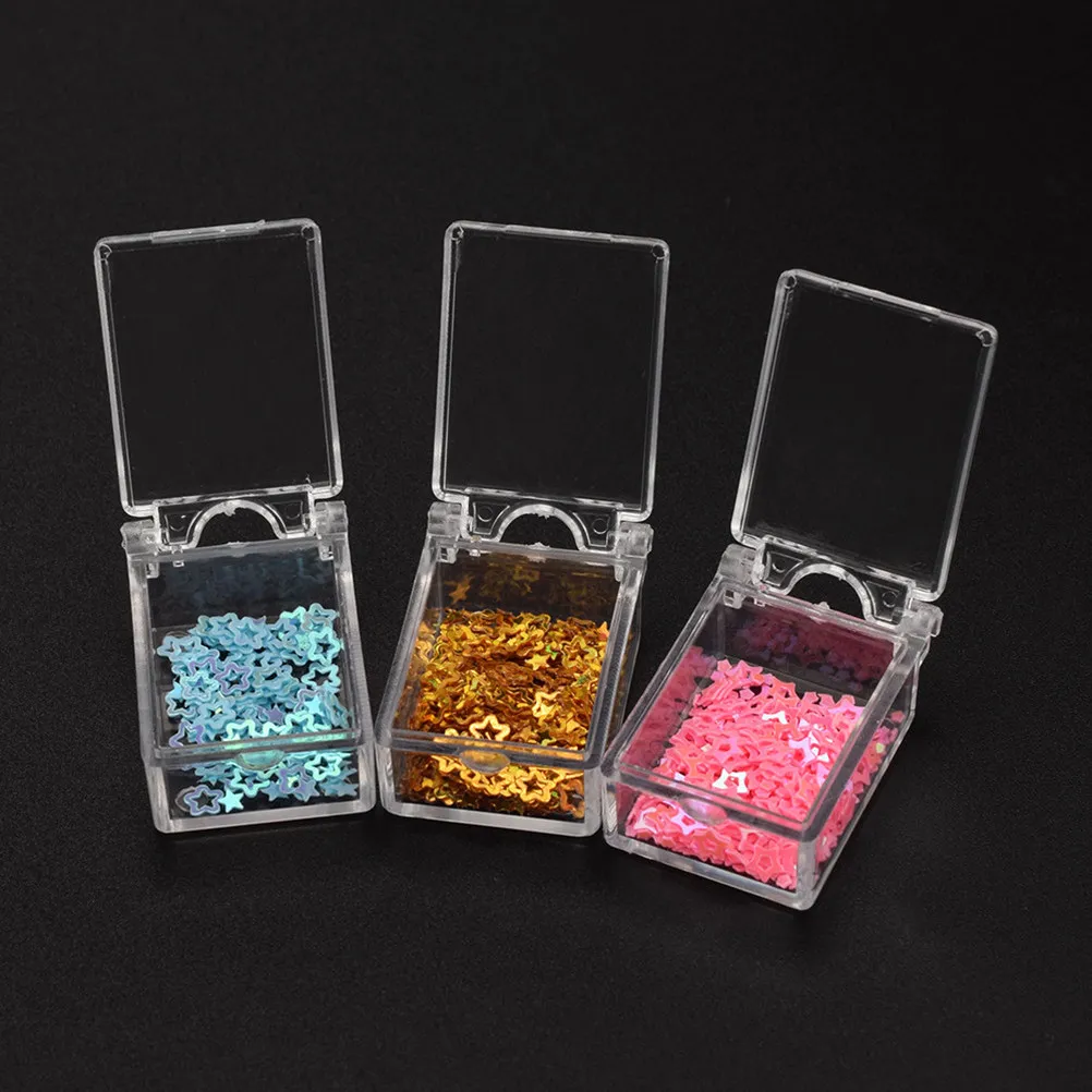 

1Pcs 20 Compartment Transparent Nail Art Storage Box with Lids Premium Glitter Diamond Bead Organizer Case for Manicure Tools