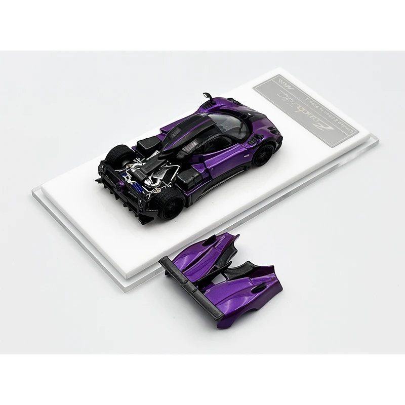 HKM In Stock 1:64 Zonda 760 LH Openable Hood Diecast Diorama Car Model Collection Miniature Toys