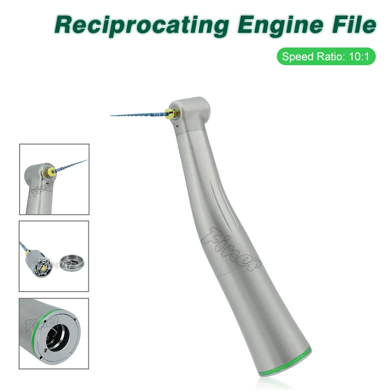 

Dental Speed Reduction 10:1 Contra Angle 30 Degree Reciprocating Endodontic Handpiece for Engine File Root Canal Treatment