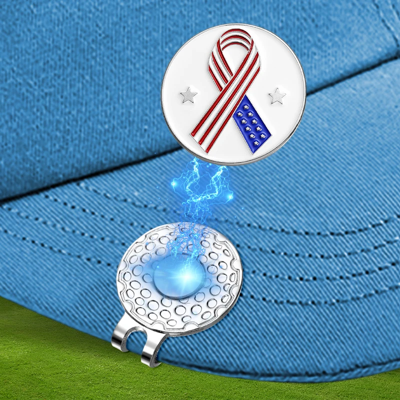 Klip topi Golf magnetik, penanda bola Golf logam untuk hadiah, topi bisbol, aksesori dekoratif, Klip Untuk Teman