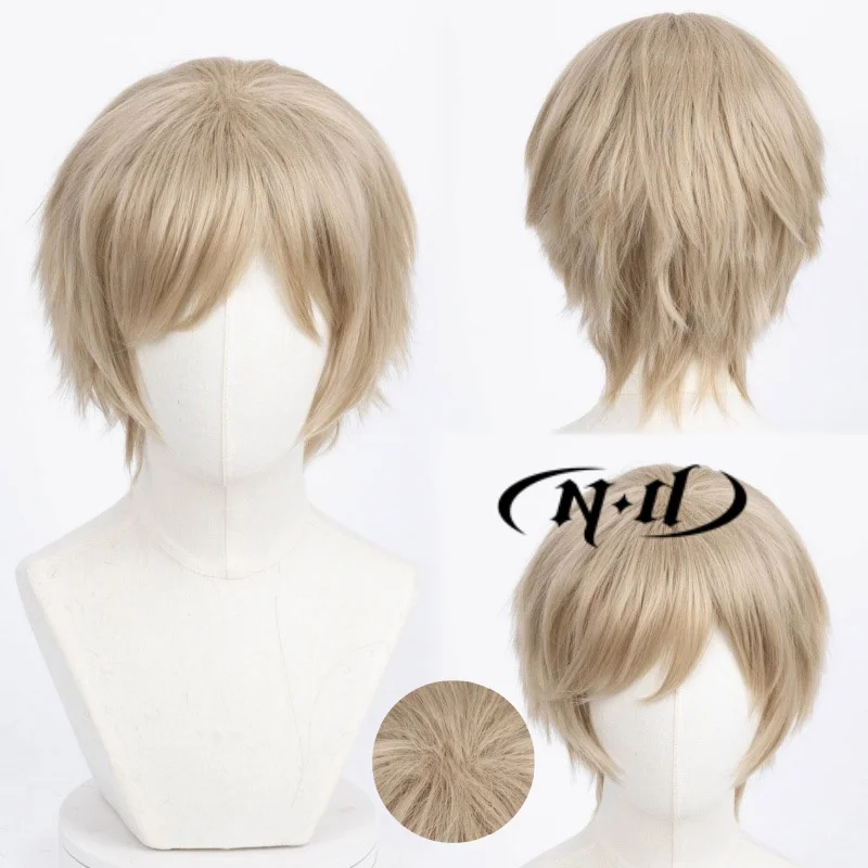 ND Ivan Braginsky Cosplay Perucas Anime Hetalia: World Stars Cosplay luz bege-loiro perucas de cabelo para tema de Halloween Cabelo sintético