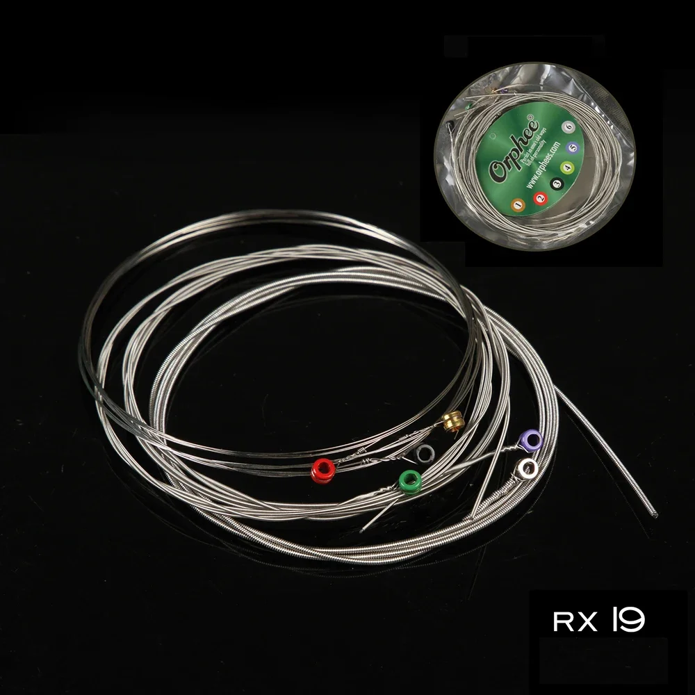 6pcs/set Universal Electric Guitar String 1Pack Orphee Rx19 Guitar Strings Set Medium Tension For Guitars Strings Guitar Part
