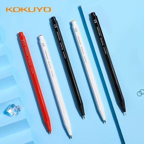 Imagen 2 del producto Lápiz automático japonés KOKUYO de imitación de madera, lápiz de dibujo para estudiantes, bolígrafo de escritura con núcleo antirotura, 1 ud.
