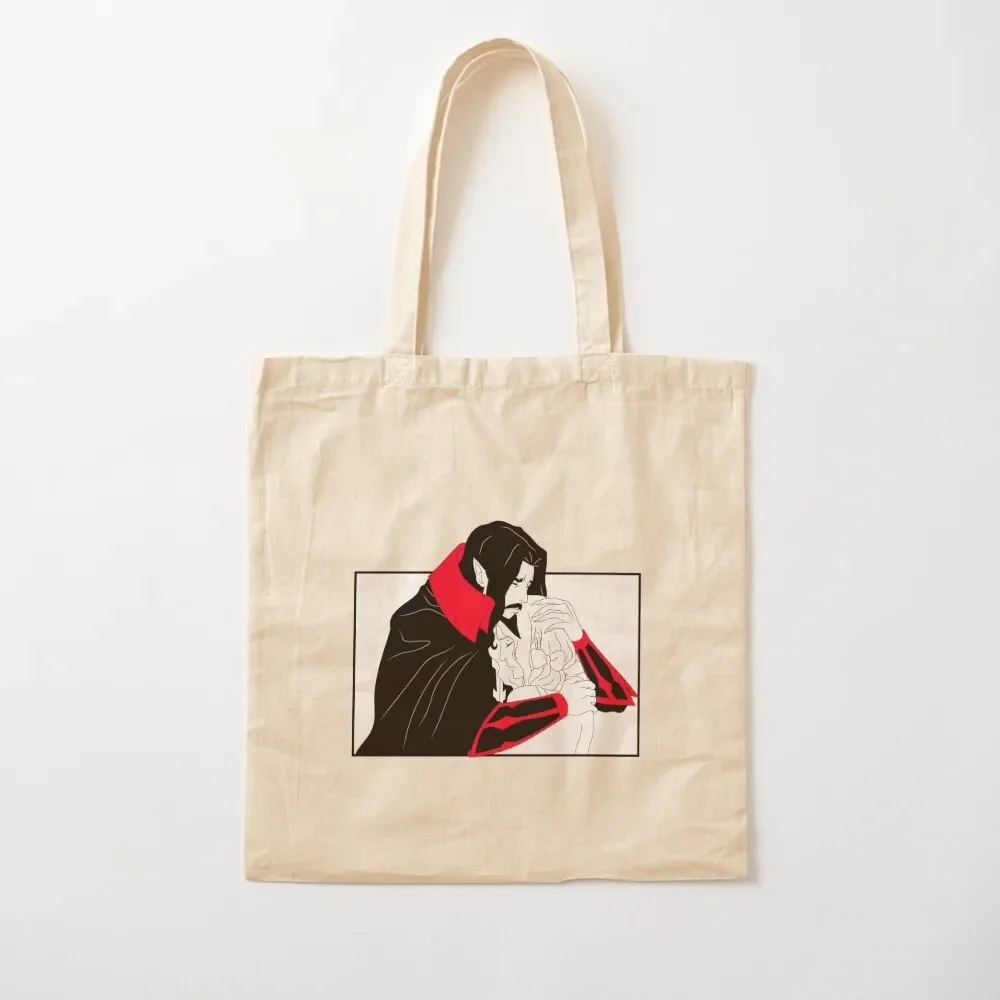 Drácula y Lisa Tepes Castlevania Netflix Original Anime Series bolso de mano bolso de tela bolso de mano para mujer playa