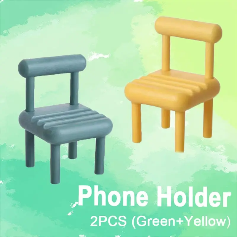 

2pcs Cute Chair Mobile Phone Holder Adjustable Desktop Cell Phone Bracket Desktop Decor Lazy Bracket Catch Bracket Wholesale