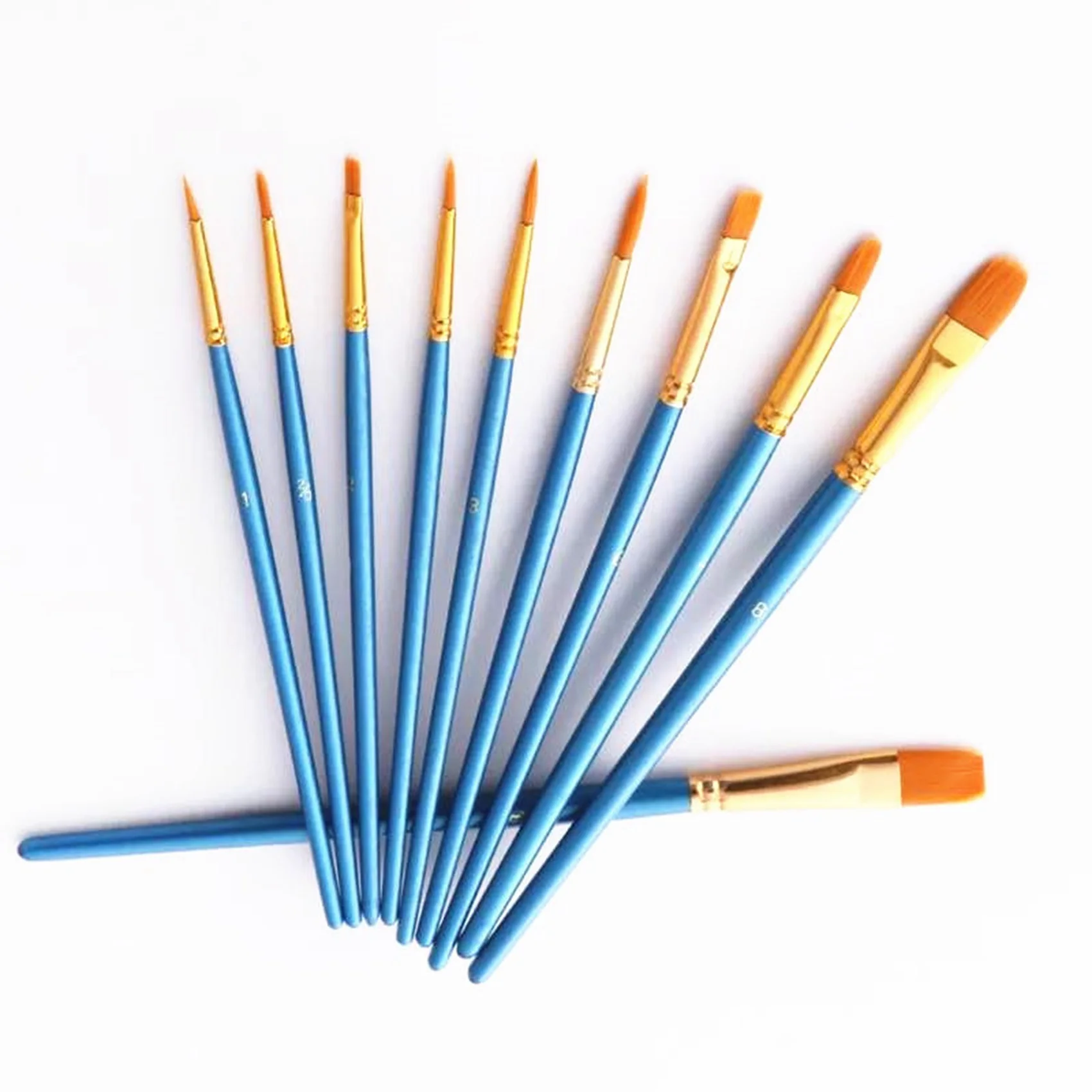 Escova de giz para desenho infantil, escova azul a óleo, 1 conjunto, 20 peças