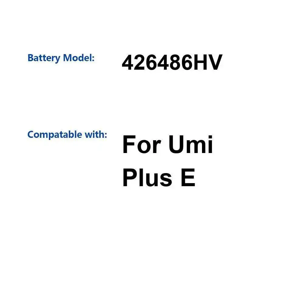 

Для Umidigi Umi Plus E аккумулятор мобильного телефона 426486HV хорошая низкотемпературная производительность 4000 мАч