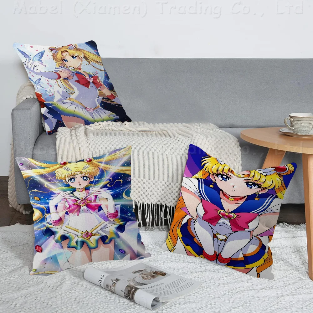 

Anime T-Tsukino U-Usagi Stitch Lucky Dragon Pillow Cover Sofa Cushion Cover Home Room Decoration Children Gift