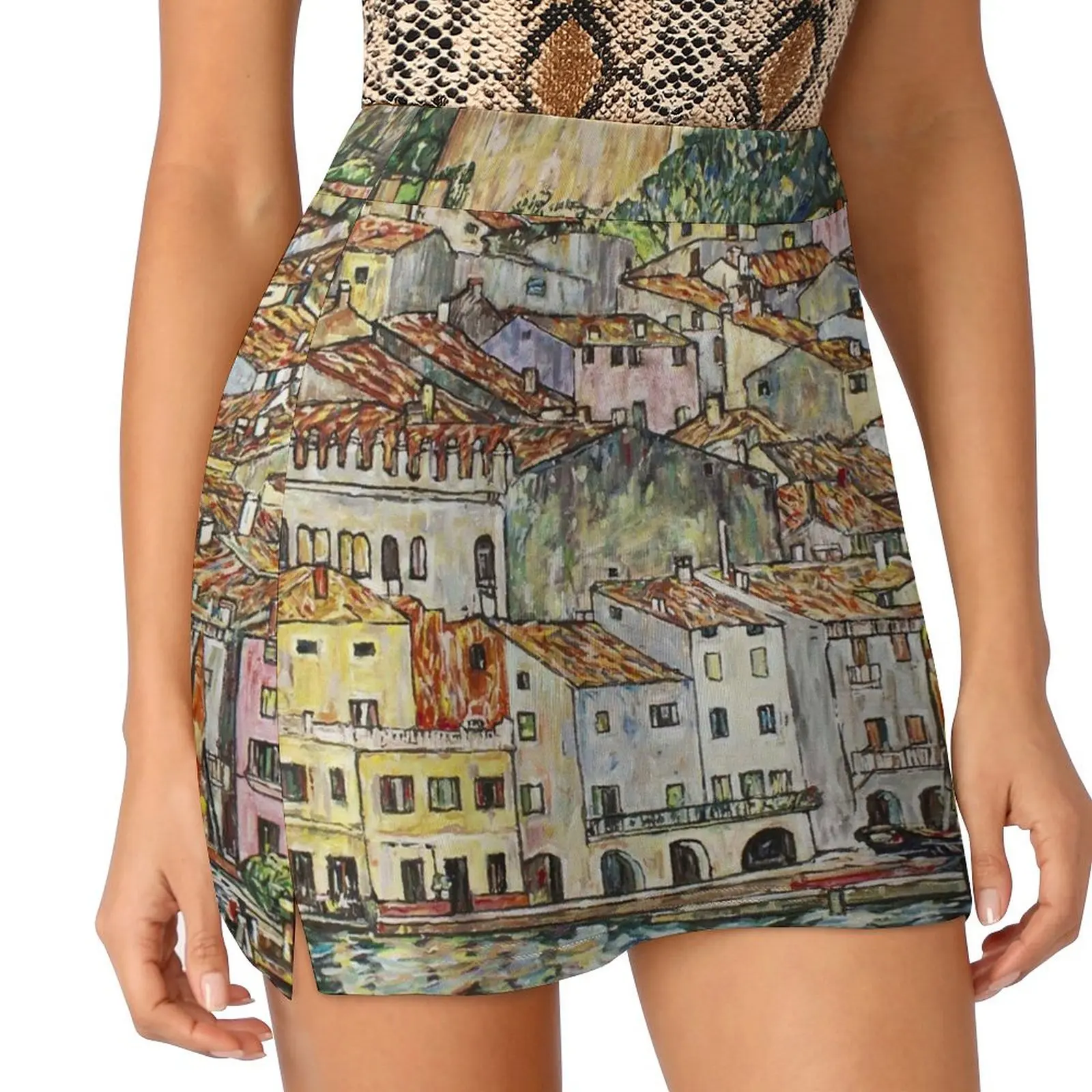 

HD. Malcesine, by Gustav Klimt . HIGH DEFINITION Mini Skirt skirt women Woman short skirt