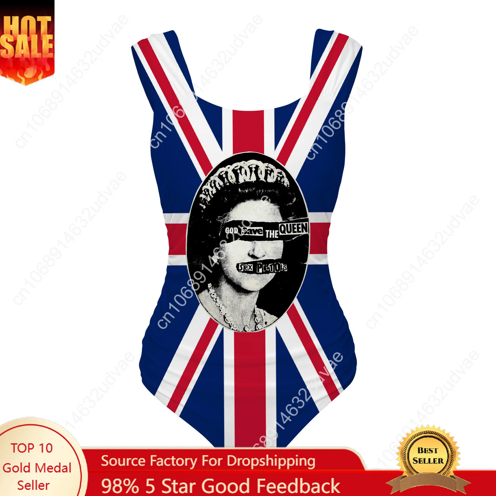 Sex Pistols Swimsuit Wide Strap Women Bathing Suits Personalized Swimwear Pool Party Sexy Bikini Customize Beachwear