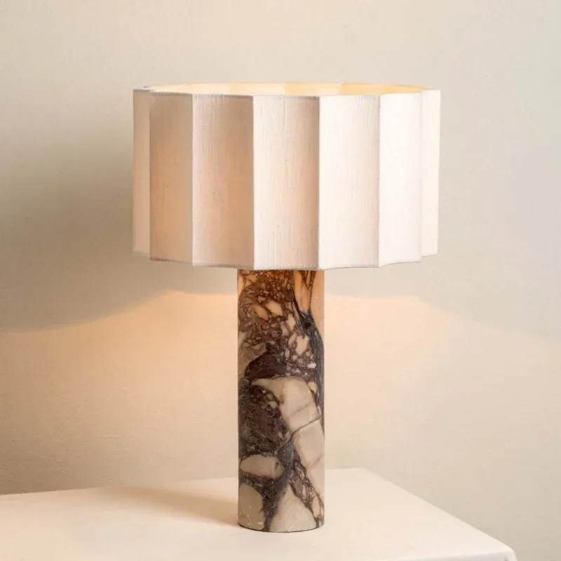 

Marble table lamp simple designer creative living room bedside bedside ambient light