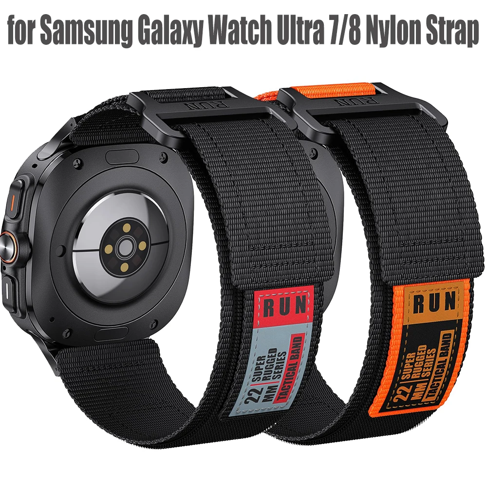Pulseira esportiva de nylon respirável para Samsung Galaxy Watch Ultra 2025 47mm pulseira de relógio de substituição para Samsung Galaxy Watch Ultra 47mm