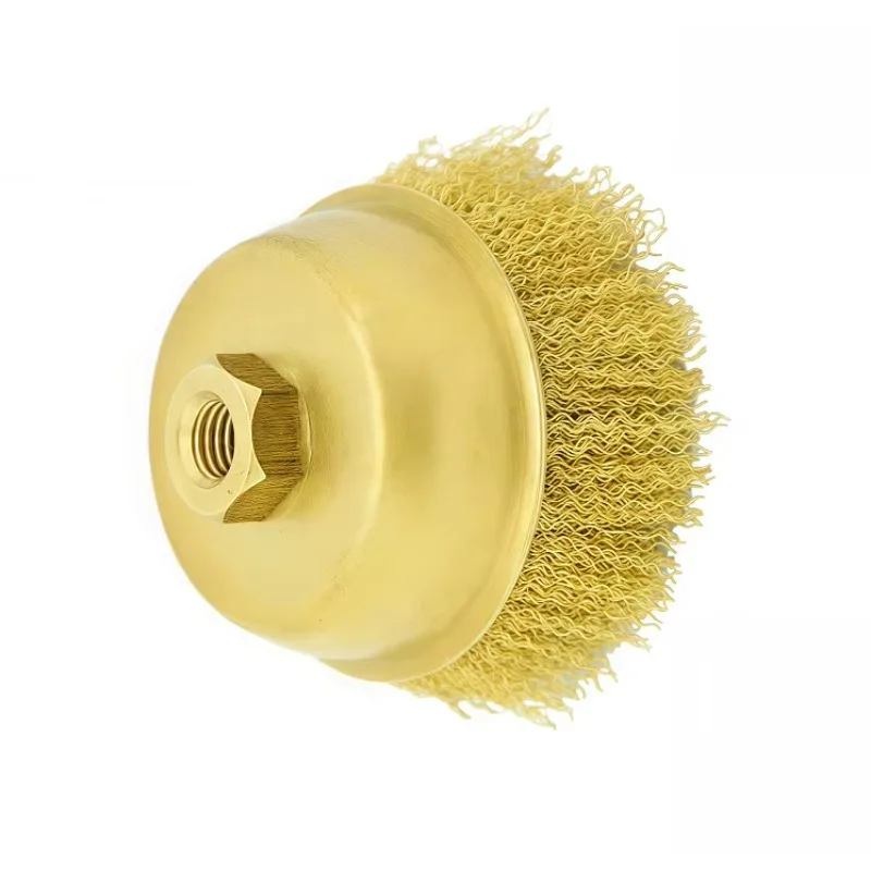Ampliamente aplicable, cepillo de taza de latón resistente y duradero a prueba de explosiones adecuado para productos de hardware y moldes industriales