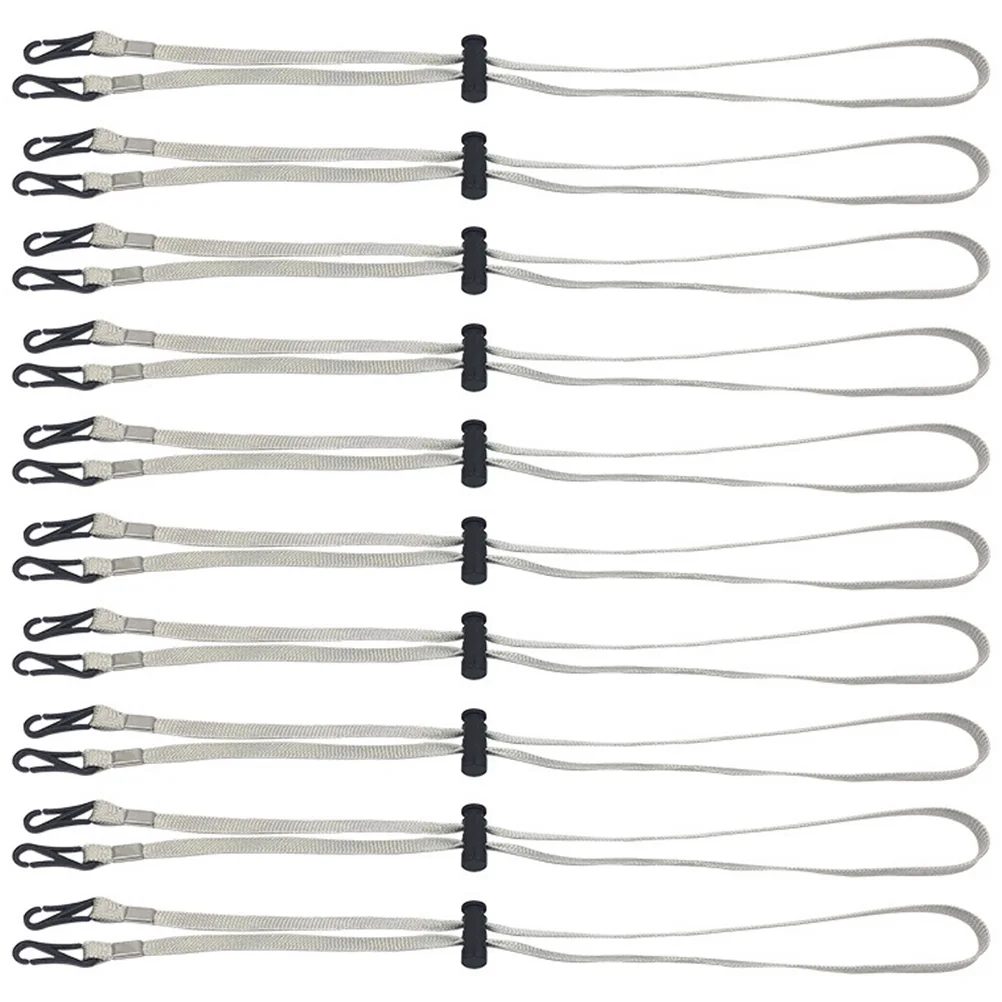 

12Pcs Face Mask Lanyard Anti-Lost Adjustable Buckle Strap for Eyewear Safety Mask Hanger Portable Convenient Storage Solution