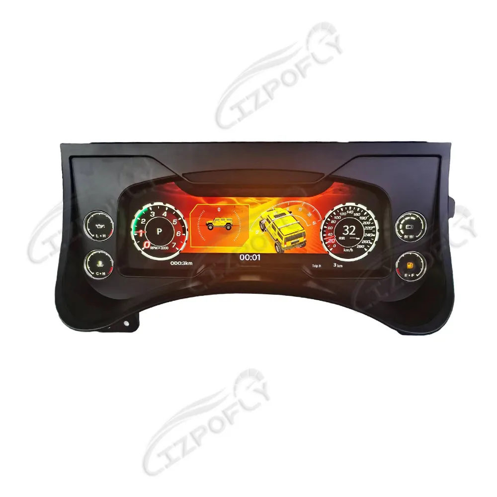 

12,3-дюймовый ЖК-спидометр, приборная панель автомобиля для Cadillac Escalade 2003-2006, цифровой кластер, виртуальная панель кабины, GPS, приборная панель