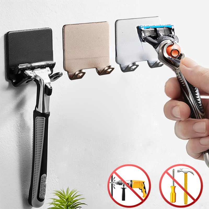 Razor Holder Men Shaver Storage Hook Wall Door Keys Cloth Coat Towel Hanger Bathroom Rack Kitchen