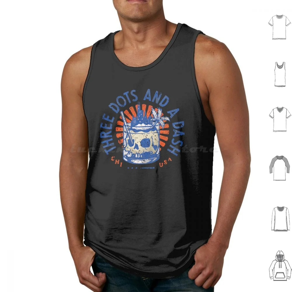 Three Dots And A Dash Tiki Bar Chicago Tank Tops Print Cotton Three Dots And A Dash Three Dots Tiki Bar Chicago Rum
