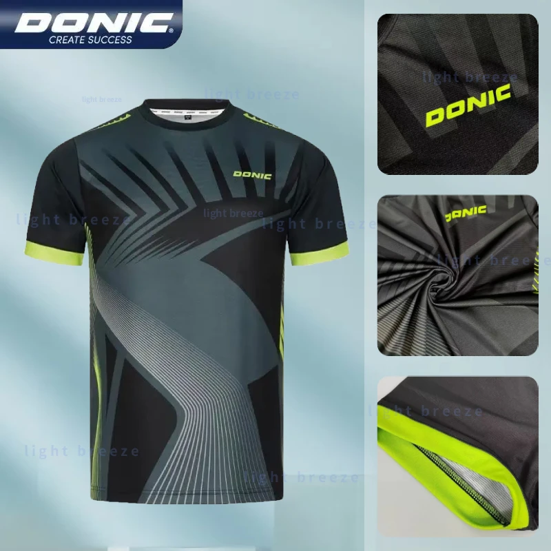 

DONIC table tennis jersey short sleeved men's and women's quick drying breathable sportswear competition 83248 T-shirt