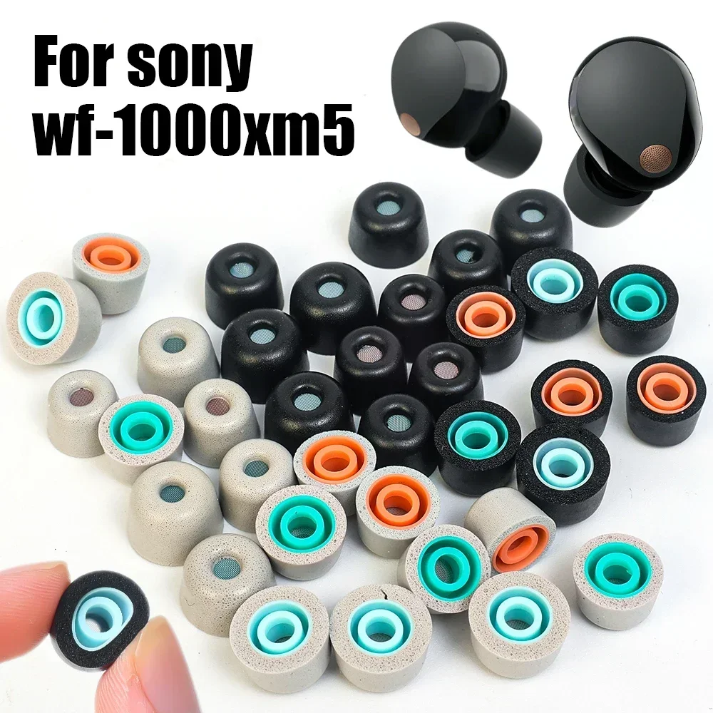 Replacement Eartips for Sony WF-1000XM5 Memory Foam Earbuds Eartips Anti-Slip Noise Cancelling Headphones Earplugs For SONY XM5