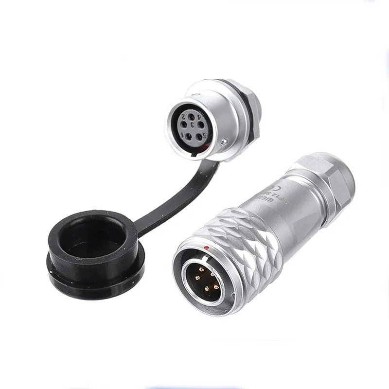 WEIPU SF12 2 3 4 5 6 7 9Pin Waterproof Automotive Aviation Connector M12 Socket Plug Solder Wire Panel Power Electrical Adapter