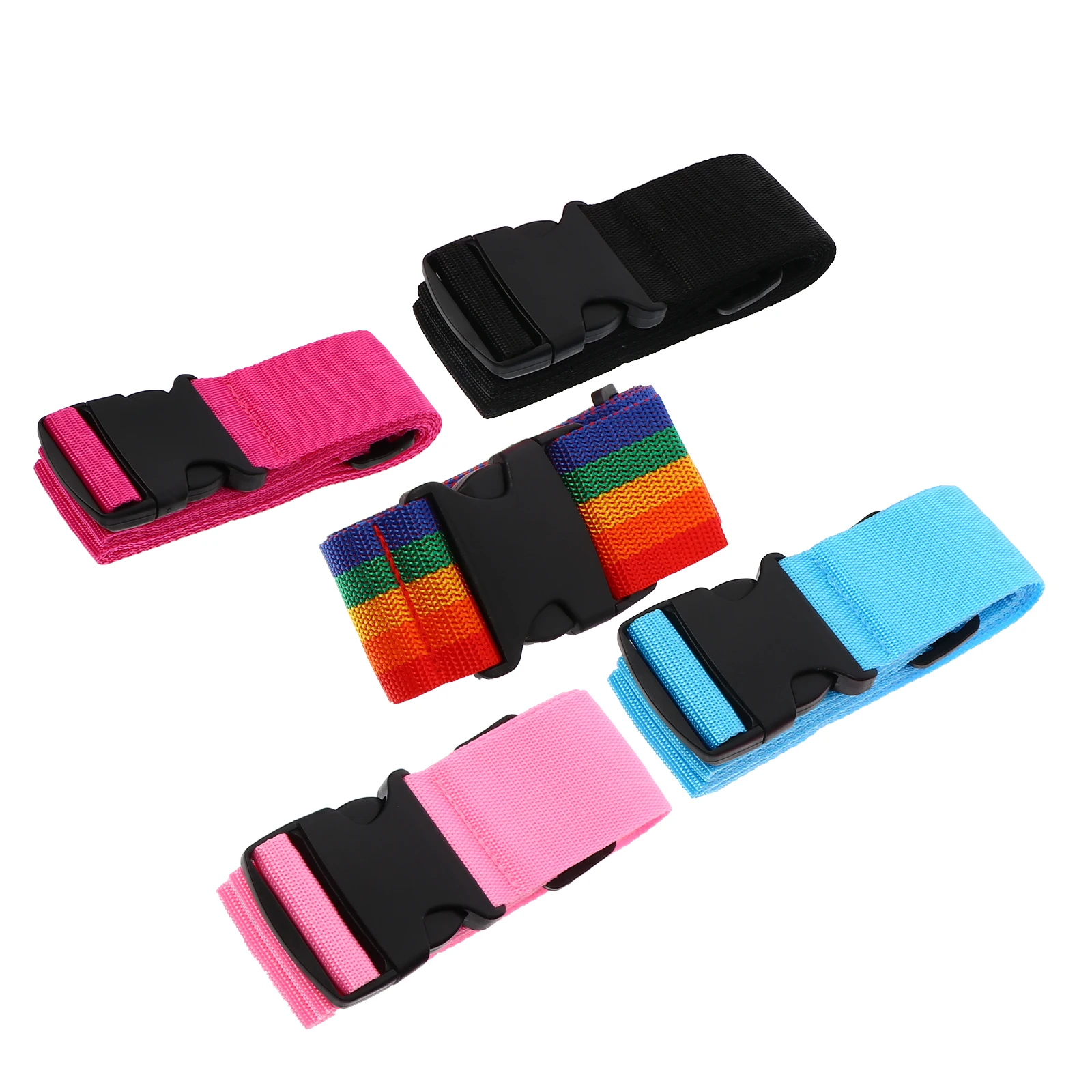 

5pcs Luggage Strap Tie Down Straps Buckle Belt Lashing Fastening Suitcase Strong Durable Adjustable Storage Transport