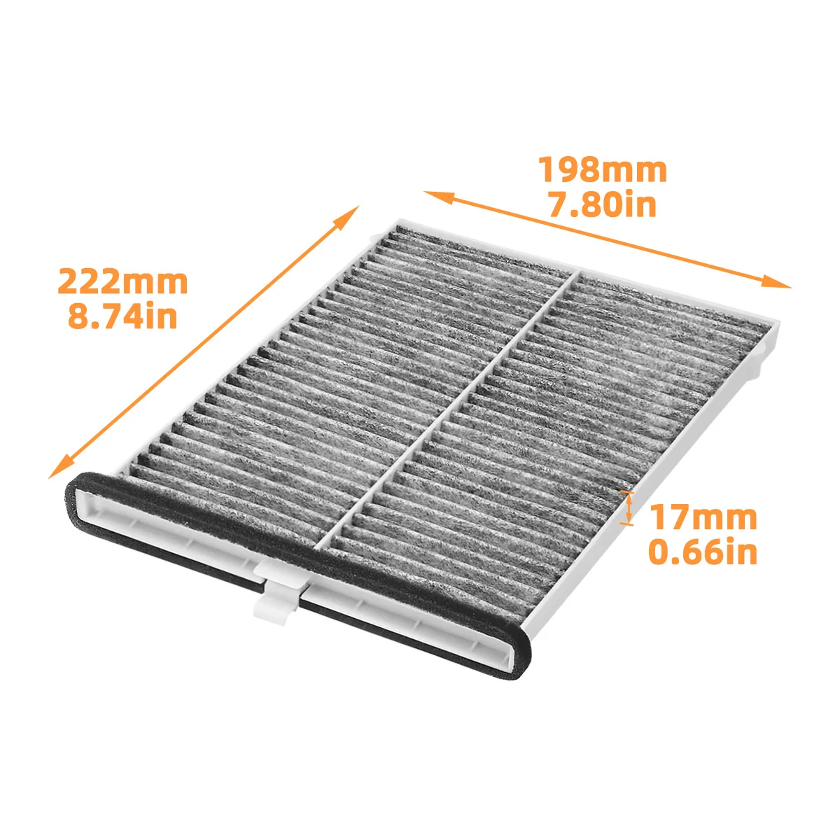 Aktivkohle-Innenraumfilter für Autos, effektive Filtration, passend für Mazda 3 Sport 6 CX-5, KD45-61-J6X, MP11-1K-D45, CAF1907P, 042-2217 – Detail 6