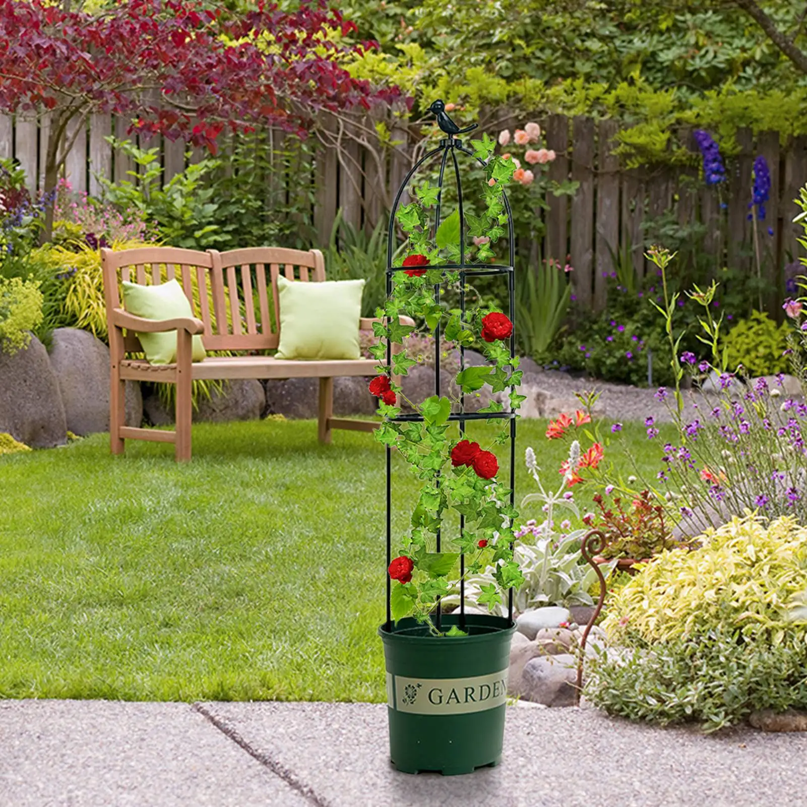 Gartenarbeit Kletterrebe Pflanze Kletterrebe Spalier Rosen Clematis Efeu Jasmin Tomaten Gurken Eierpflanzen für Kletterpflanzen