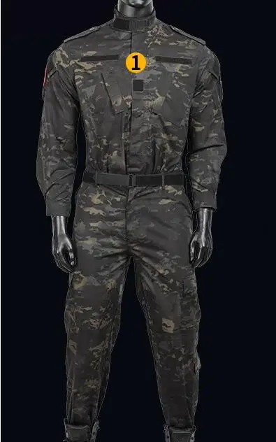 

Black CP Camouflage Uniform Men Spring Suit Night Outdoor