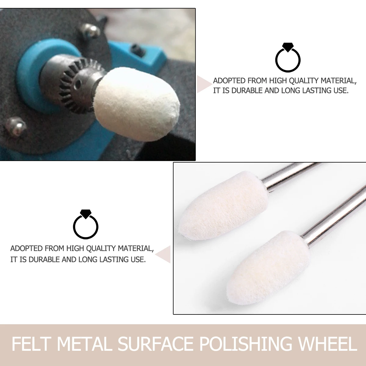

129 Pcs Wheel Wool Buffing Pad Grinding Head for DIY Engraving Polishing Tool Mold Tools Accessories