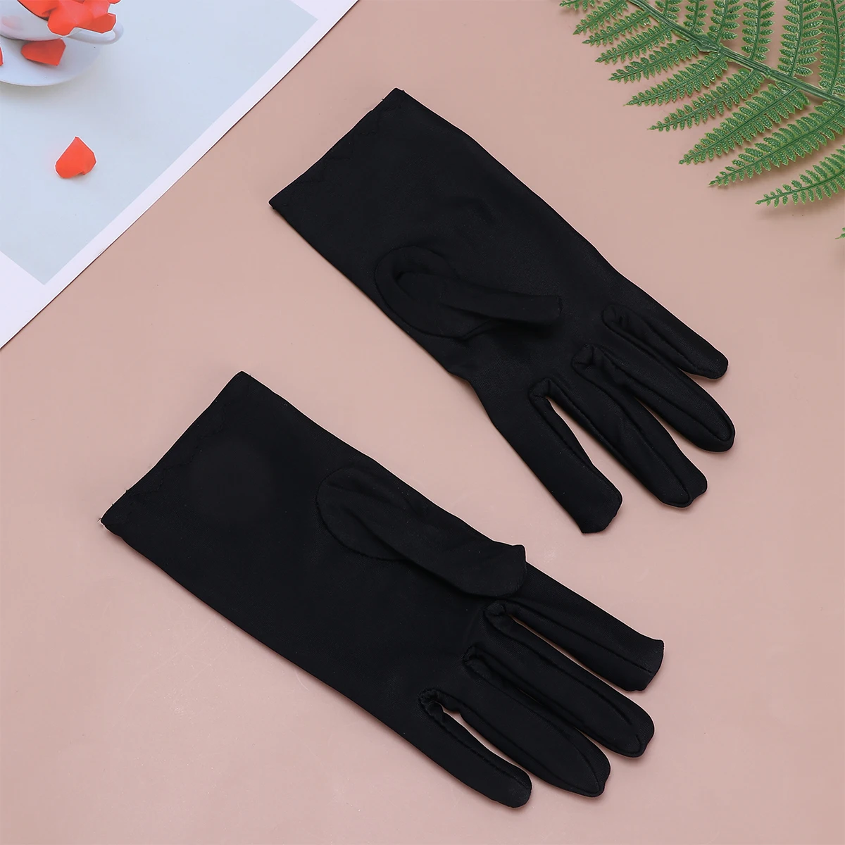 

4 Pairs Moisturizing Gloves Fashion Thin Section Black Mens Man Fancy Elegant for Costume