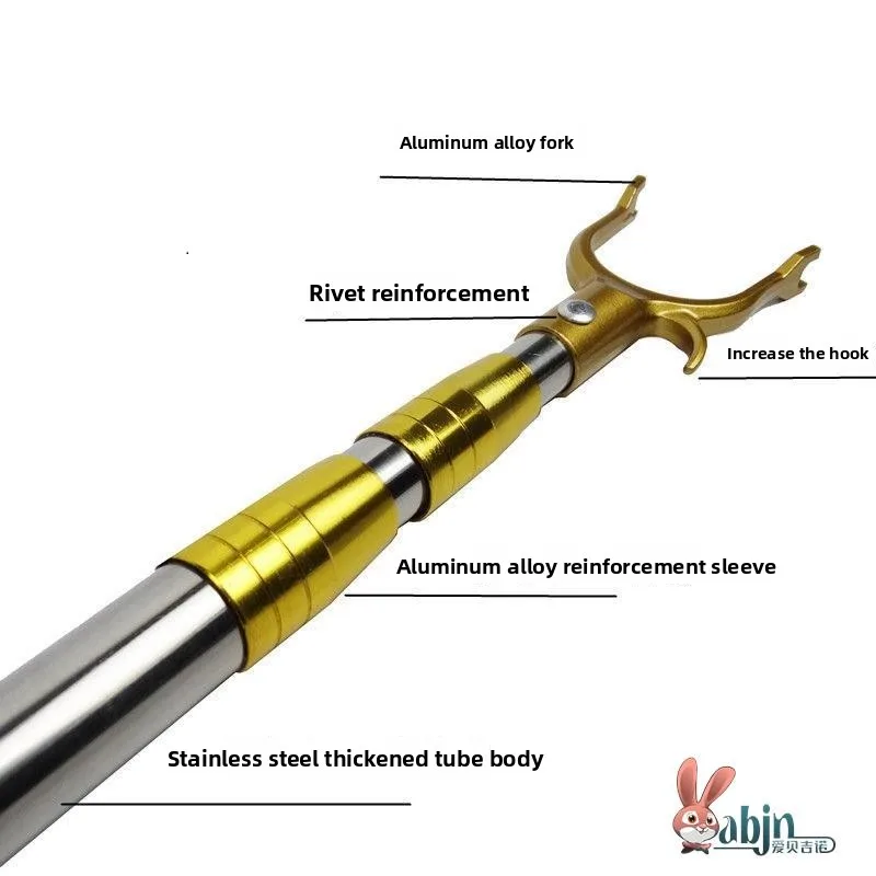 

Stainl Steel Clothes Drng Rods Exble 2m 4m 5m New Fork Supportable Clothes Drng Ra Adjustable Lengthened Lau...