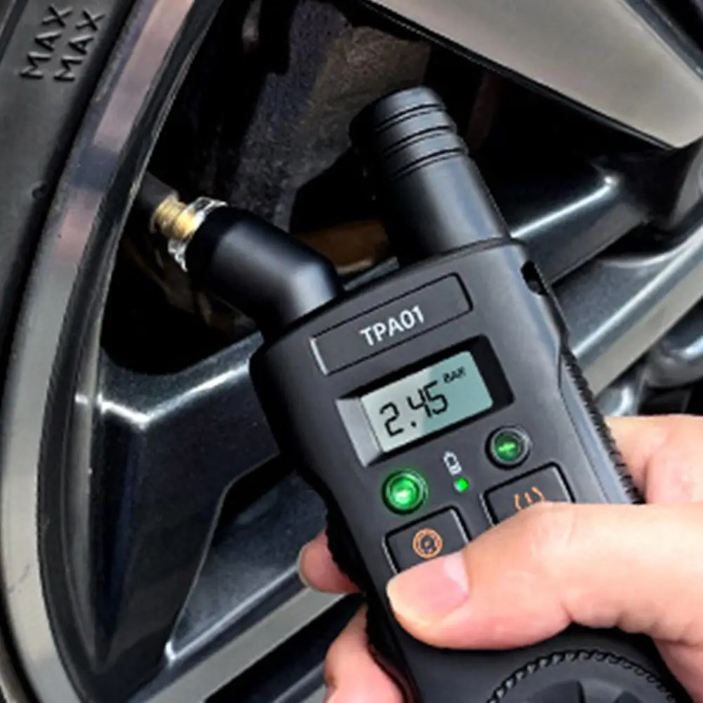 2 In 1 TPMS Relearn Reset Tool Digital Display Tire Pressure Monitor Tool for Car Motorcycle Tire Pressure Detection