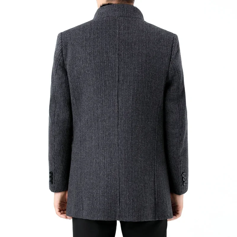 High-end Double-sided Cashmere Coat Men's Mid Long s Mens Winter Jacket Thick Woolen Men Clothing Fall Trend FCY4538