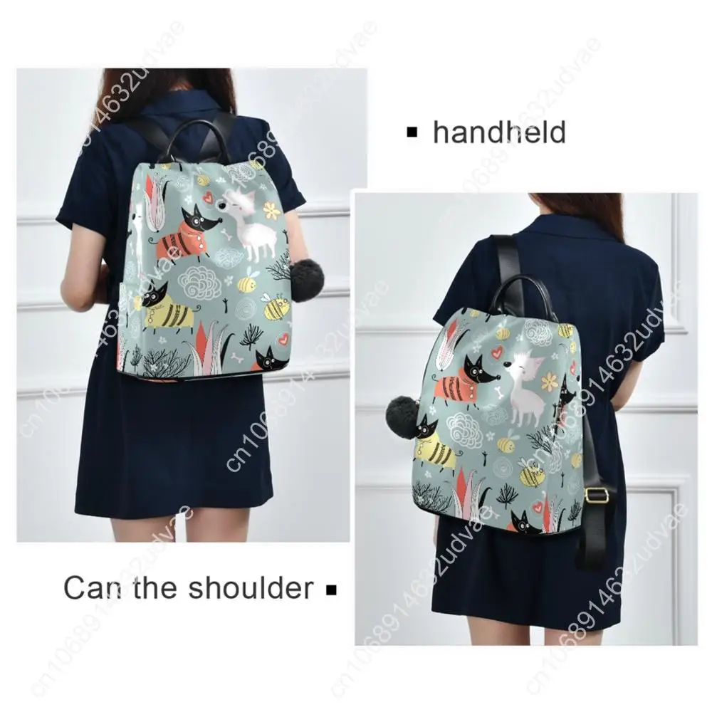 Mochila escolar con estampado de perro para mujer, bolso de hombro a la moda para adolescentes y niños, bolsa de viaje, 2020