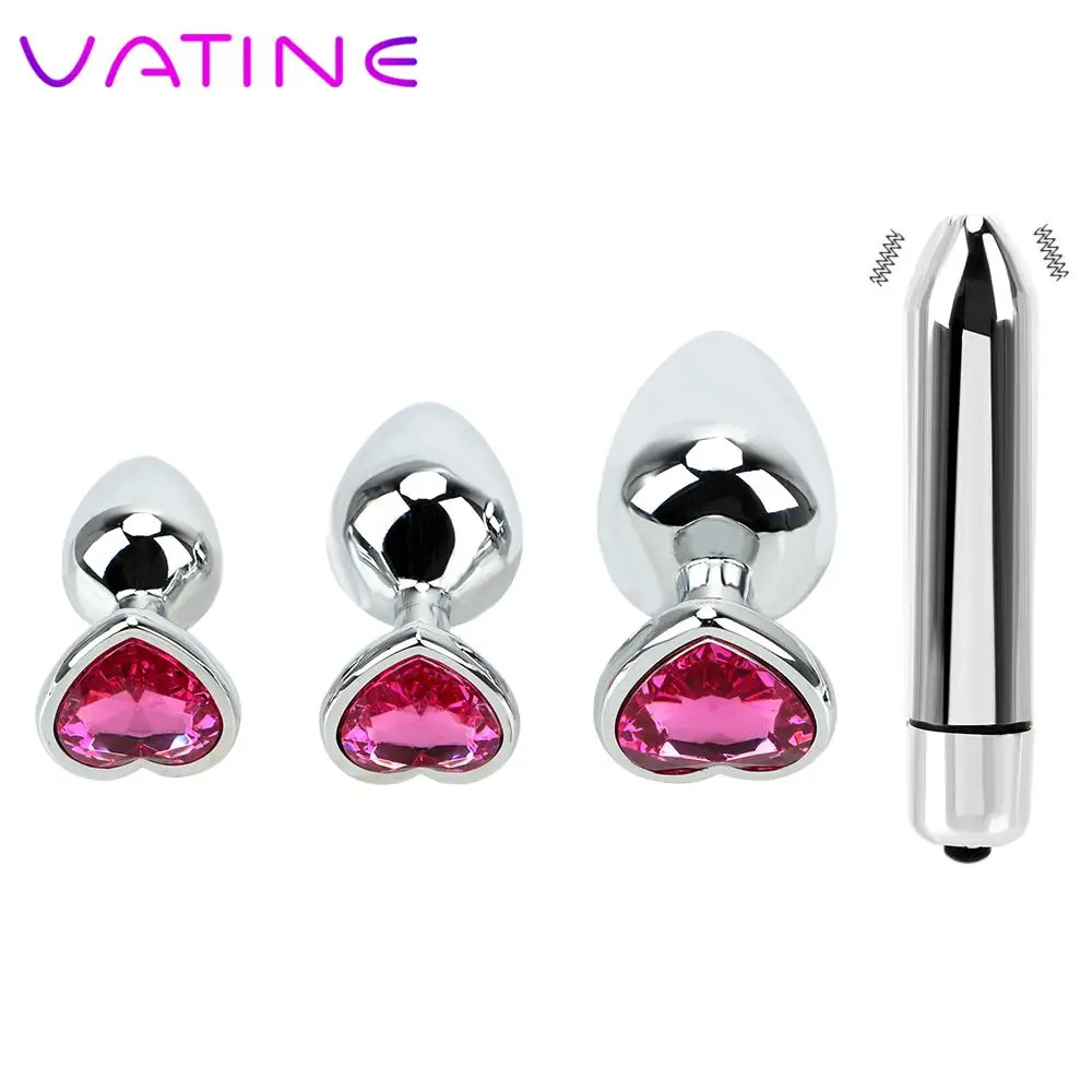 هزازات سدادة للمؤخرة من الفولاذ المقاوم للصدأ للرجال والنساء ، الاستمناء الأنثوي ، مدلك البروستاتا ، منتجات جنسية ، سدادة شرجية ، رصاصة